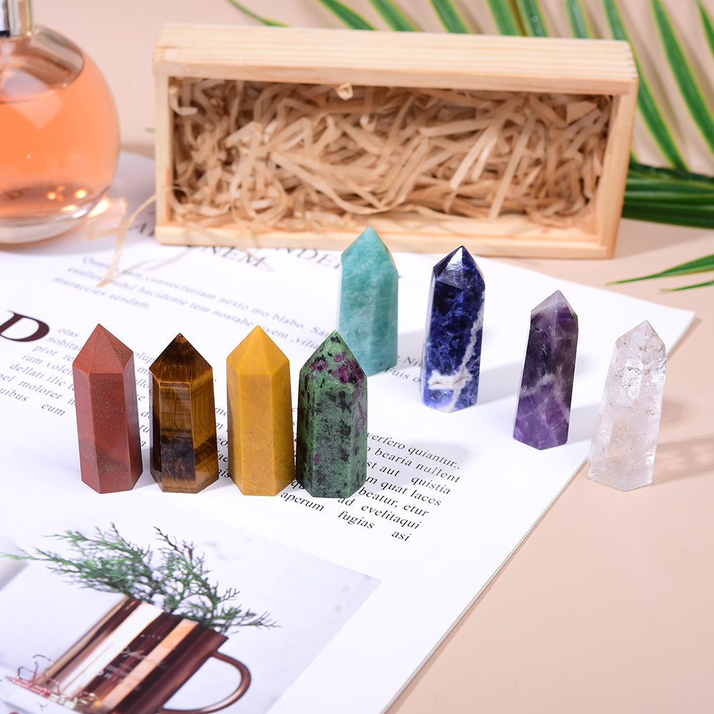 Each crystal wand point is individually hand-picked for extra quality. Each crystal wand point is unique, natural and varies in size and colour. Neometacosmic.com