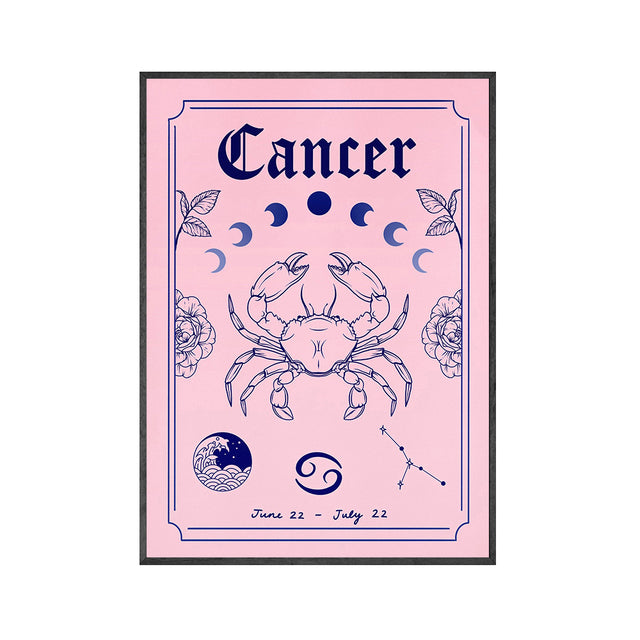 This Pink Bohemian Astrology Canvas Wall Art Print is a high-quality canvas print. The mid-century modern decor uses environmental protection ink, waterproof, UV resistant, not easy to fade. Comes in a variety of zodiac signs and sizes. Frame is NOT included. Neometacosmic.com