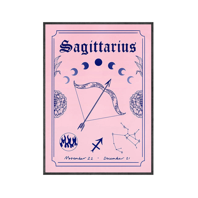 This Pink Bohemian Astrology Canvas Wall Art Print is a high-quality canvas print. The mid-century modern decor uses environmental protection ink, waterproof, UV resistant, not easy to fade. Comes in a variety of zodiac signs and sizes. Frame is NOT included. Neometacosmic.com