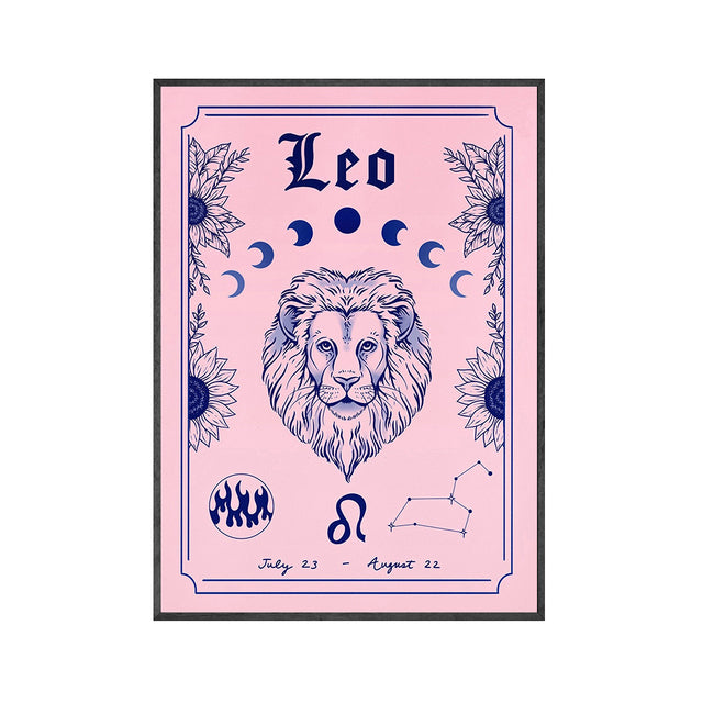 This Pink Bohemian Astrology Canvas Wall Art Print is a high-quality canvas print. The mid-century modern decor uses environmental protection ink, waterproof, UV resistant, not easy to fade. Comes in a variety of zodiac signs and sizes. Frame is NOT included. Neometacosmic.com