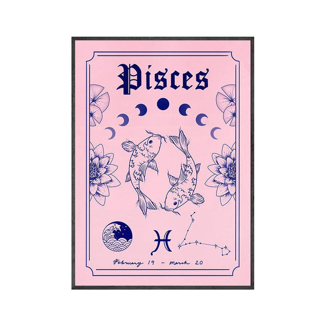 This Pink Bohemian Astrology Canvas Wall Art Print is a high-quality canvas print. The mid-century modern decor uses environmental protection ink, waterproof, UV resistant, not easy to fade. Comes in a variety of zodiac signs and sizes. Frame is NOT included. Neometacosmic.com