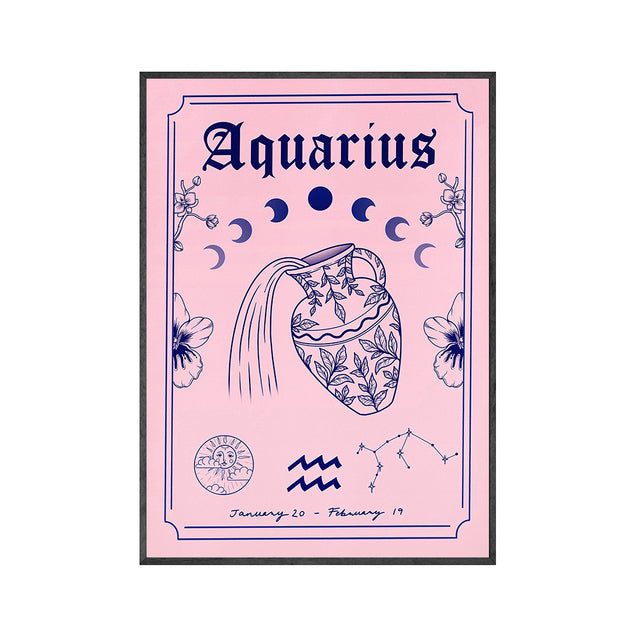 This Pink Bohemian Astrology Canvas Wall Art Print is a high-quality canvas print. The mid-century modern decor uses environmental protection ink, waterproof, UV resistant, not easy to fade. Comes in a variety of zodiac signs and sizes. Frame is NOT included. Neometacosmic.com